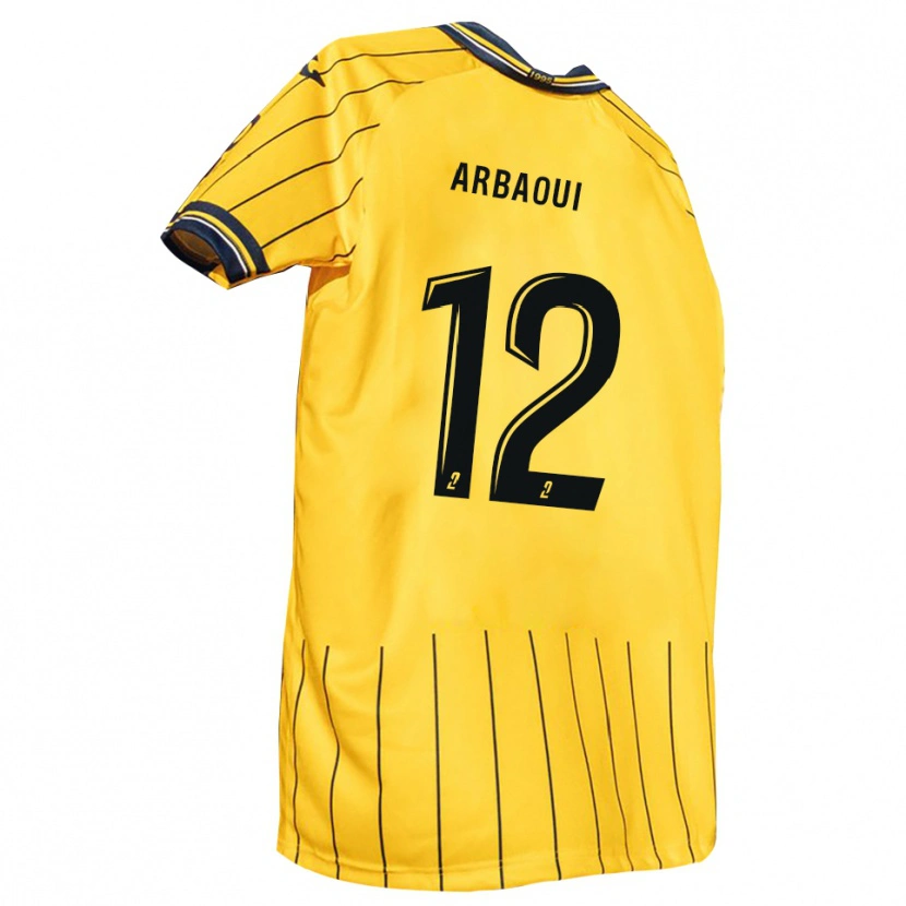 Danxen Dames Walid Arbaoui #12 Geel Marine Thuisshirt Thuistenue 2025/26 T-Shirt België