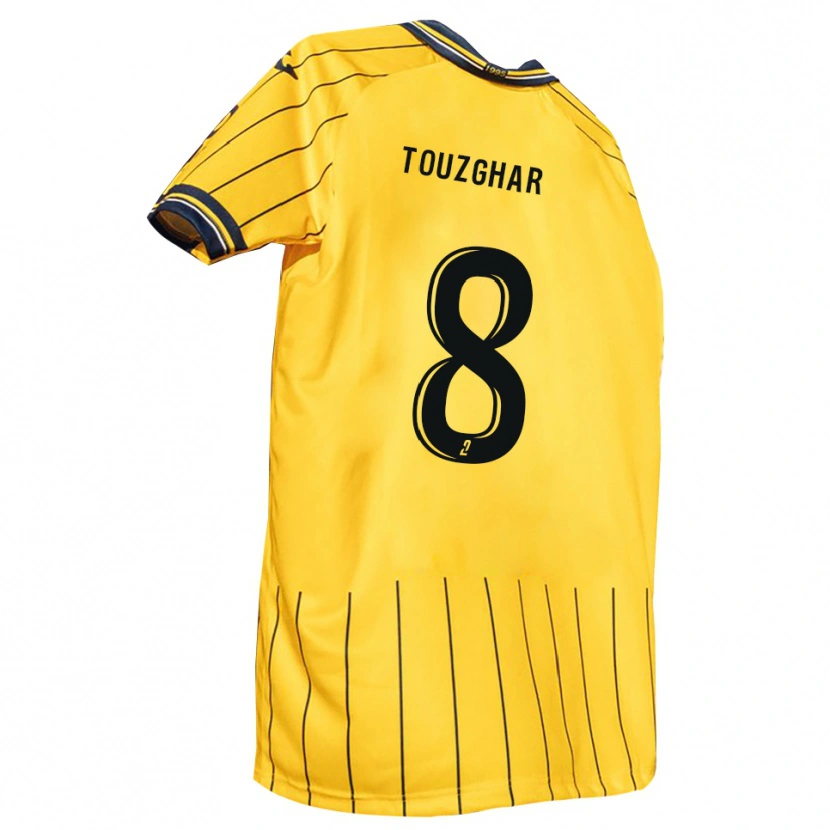 Danxen Dames Rayan Touzghar #8 Geel Marine Thuisshirt Thuistenue 2025/26 T-Shirt België