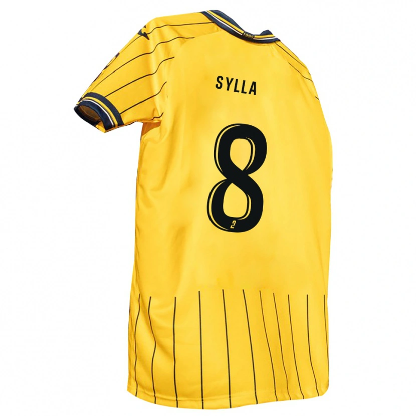 Danxen Dames Khalifa Sylla #8 Geel Marine Thuisshirt Thuistenue 2025/26 T-Shirt België