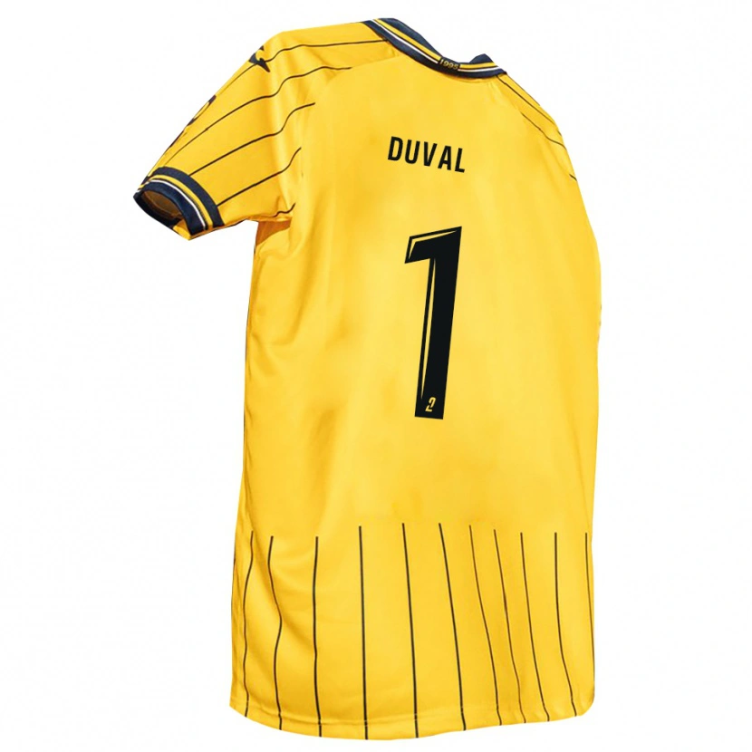 Danxen Dames Matis Duval #1 Geel Marine Thuisshirt Thuistenue 2025/26 T-Shirt België