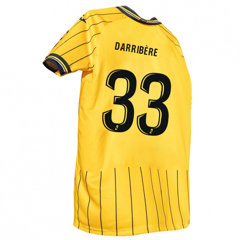 Danxen Dames Clément Darribère #33 Geel Marine Thuisshirt Thuistenue 2025/26 T-Shirt België