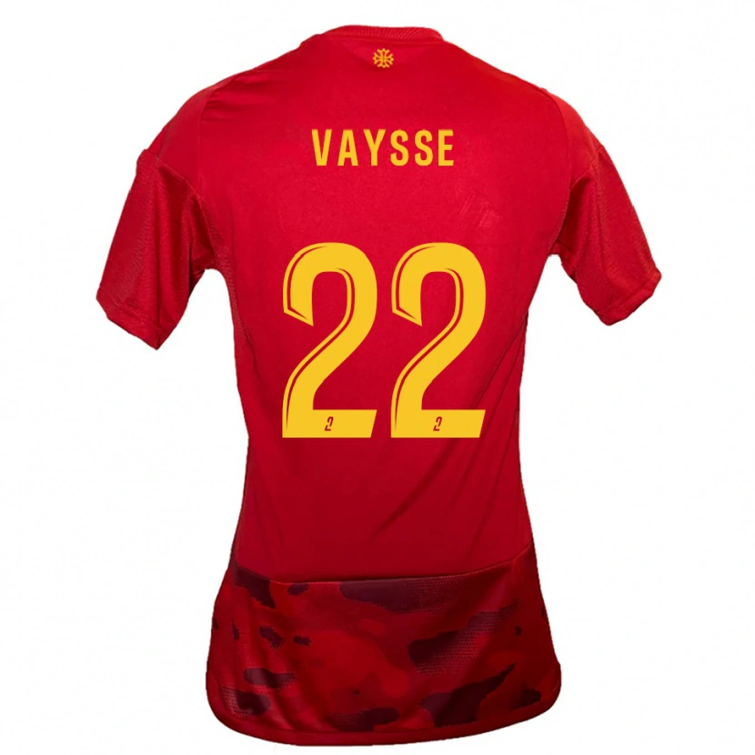 Danxen Dames Sophie Vaysse #22 Rood Geel Thuisshirt Thuistenue 2025/26 T-Shirt België