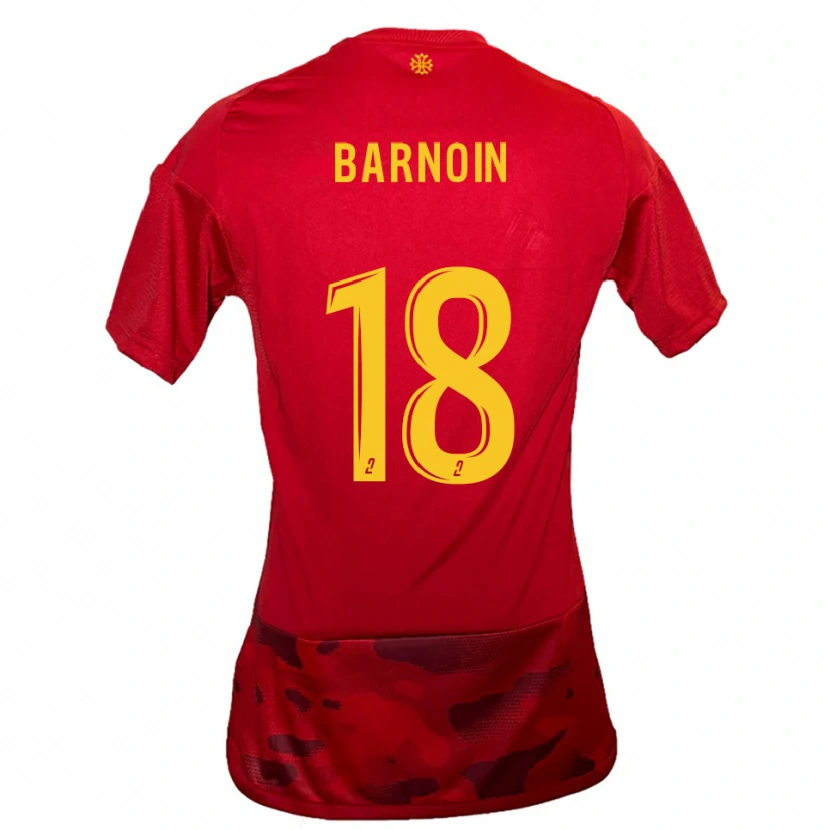 Danxen Dames Ninon Barnoin #18 Rood Geel Thuisshirt Thuistenue 2025/26 T-Shirt België