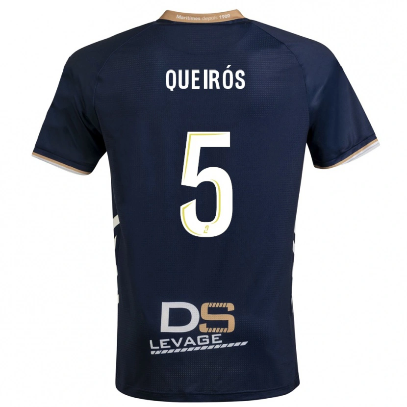 Danxen Dames Diogo Queirós #5 Marine Goud Thuisshirt Thuistenue 2025/26 T-Shirt België
