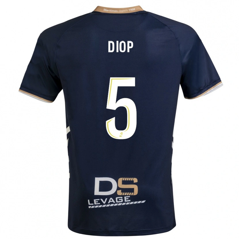 Danxen Dames Aaron Diop #5 Marine Goud Thuisshirt Thuistenue 2025/26 T-Shirt België