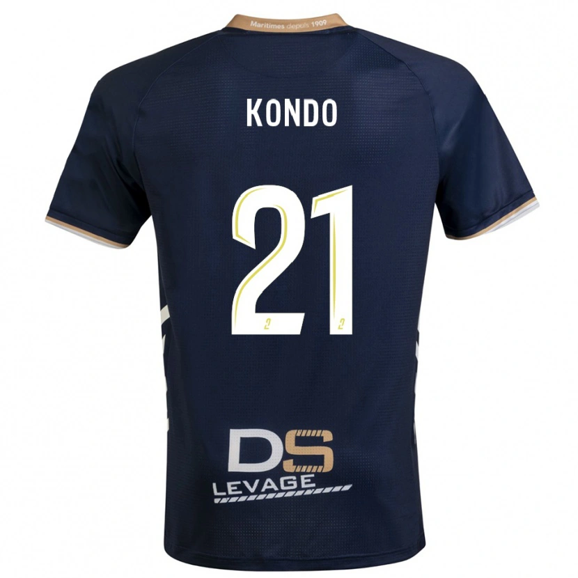 Danxen Dames Geoffrey Kondo #21 Marine Goud Thuisshirt Thuistenue 2025/26 T-Shirt België