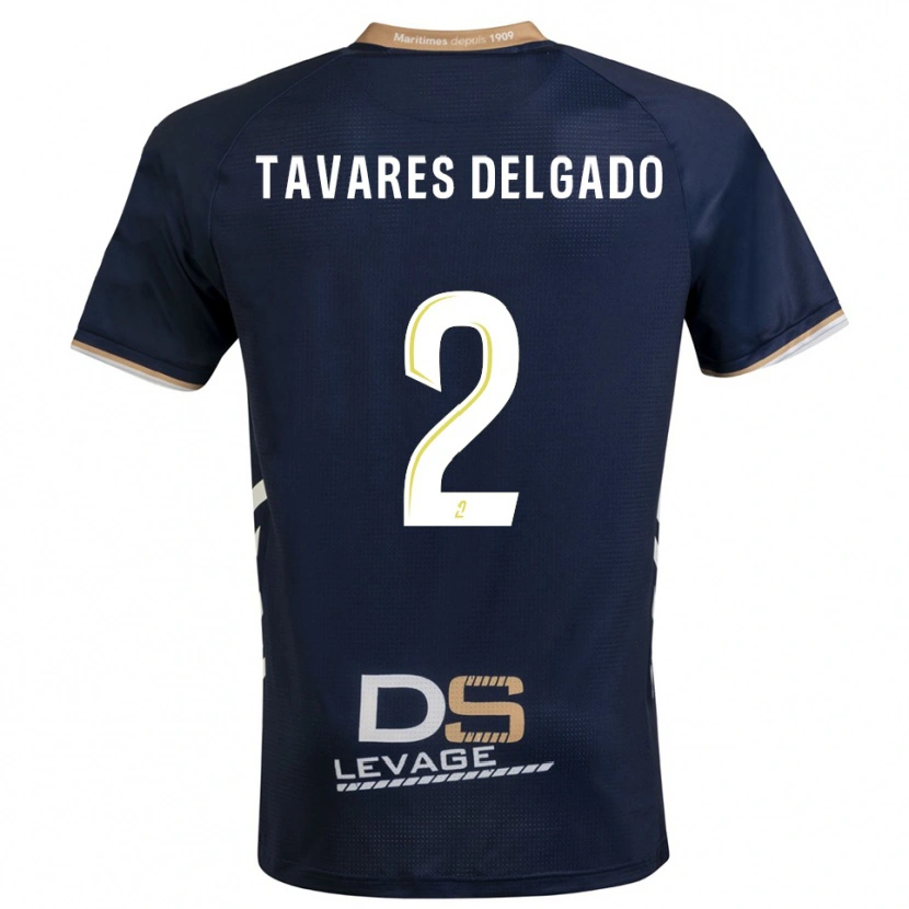 Danxen Dames Rony Tavares Delgado #2 Marine Goud Thuisshirt Thuistenue 2025/26 T-Shirt België