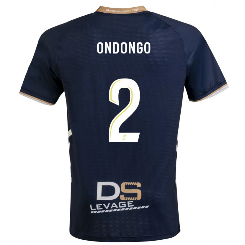 Danxen Dames Brayane Ondongo #2 Marine Goud Thuisshirt Thuistenue 2025/26 T-Shirt België