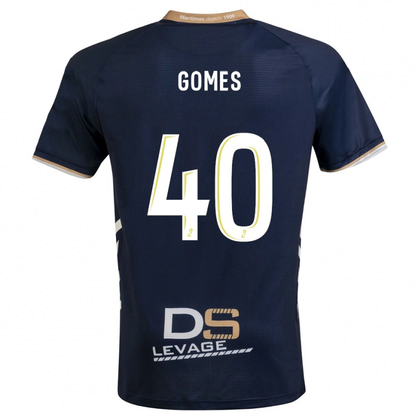 Danxen Dames Yvan Gomes #40 Marine Goud Thuisshirt Thuistenue 2025/26 T-Shirt België