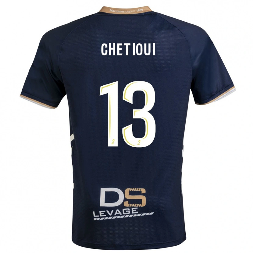 Danxen Dames Shain Chetioui #13 Marine Goud Thuisshirt Thuistenue 2025/26 T-Shirt België