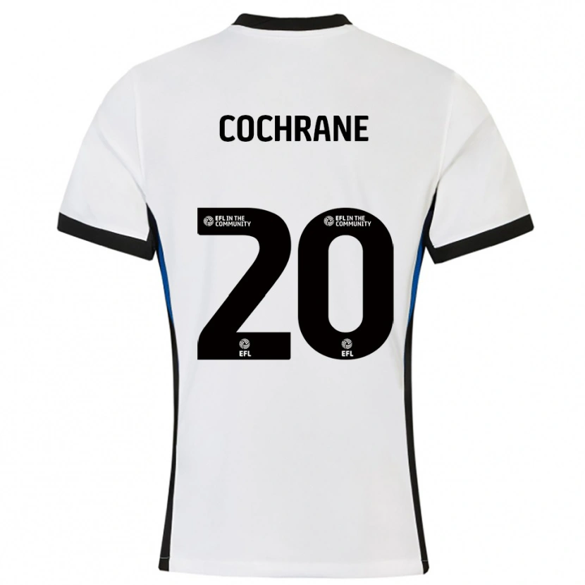 Danxen Dames Alex Cochrane #20 Wit Blauw Uitshirt Uittenue 2025/26 T-Shirt België