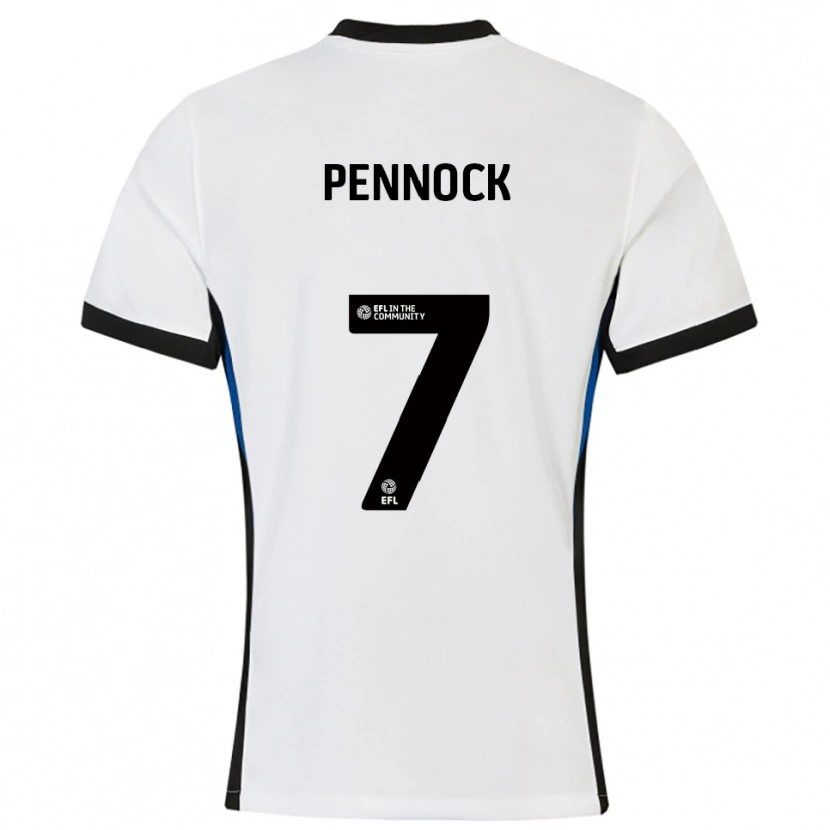 Danxen Dames Jade Pennock #7 Wit Blauw Uitshirt Uittenue 2025/26 T-Shirt België