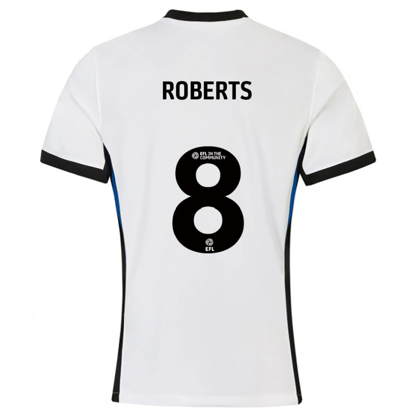 Danxen Dames Tyler Roberts #8 Wit Blauw Uitshirt Uittenue 2025/26 T-Shirt België