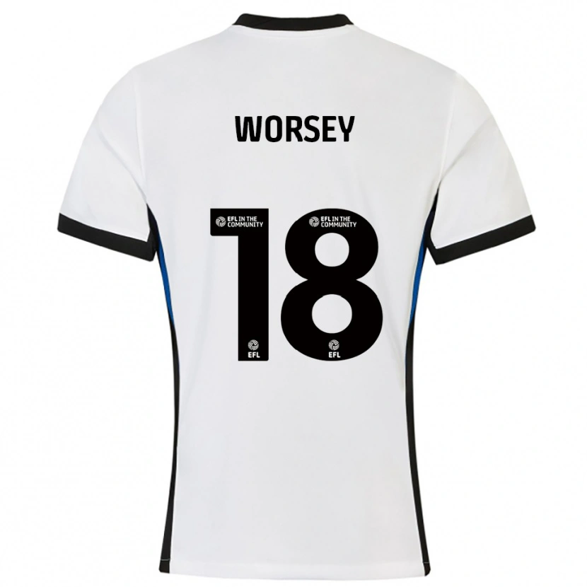 Danxen Dames Louanne Worsey #18 Wit Blauw Uitshirt Uittenue 2025/26 T-Shirt België