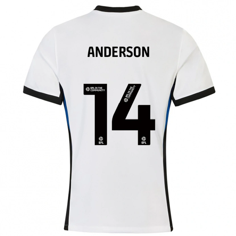 Danxen Dames Keshi Anderson #14 Wit Blauw Uitshirt Uittenue 2025/26 T-Shirt België