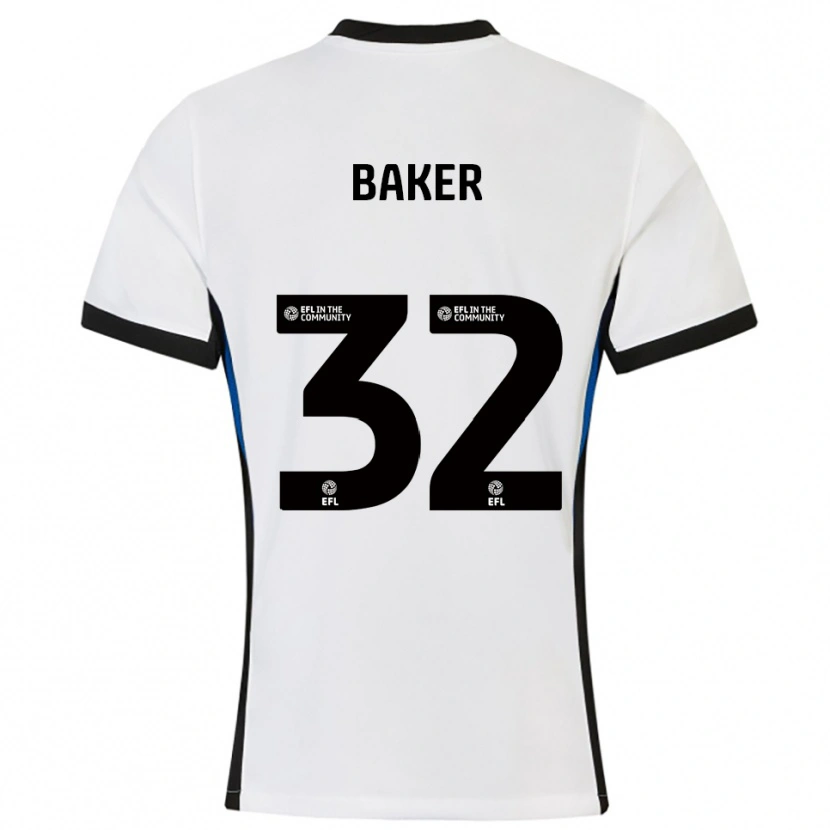Danxen Dames Ava Baker #32 Wit Blauw Uitshirt Uittenue 2025/26 T-Shirt België