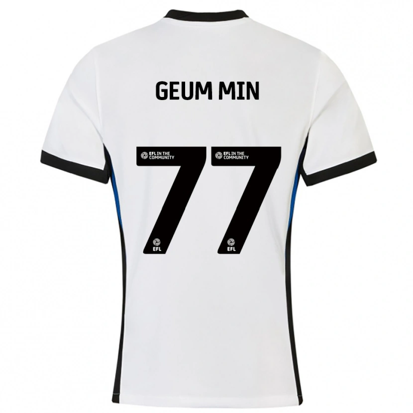 Danxen Dames Lee Geum-Min #77 Wit Blauw Uitshirt Uittenue 2025/26 T-Shirt België