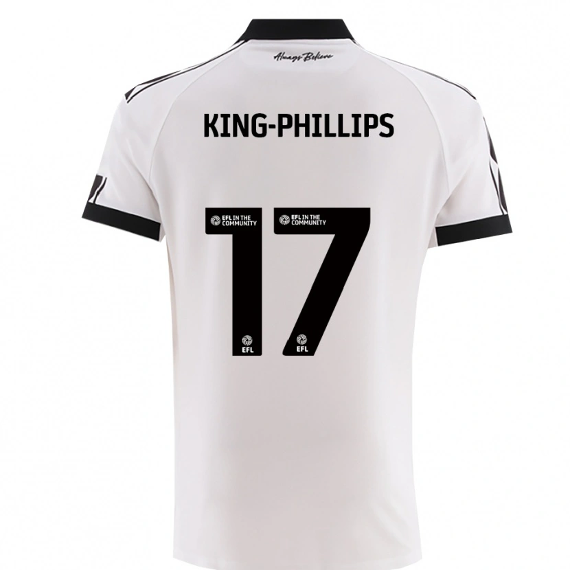 Danxen Dames Zac King-Phillips #17 Wit Zwart Uitshirt Uittenue 2025/26 T-Shirt België