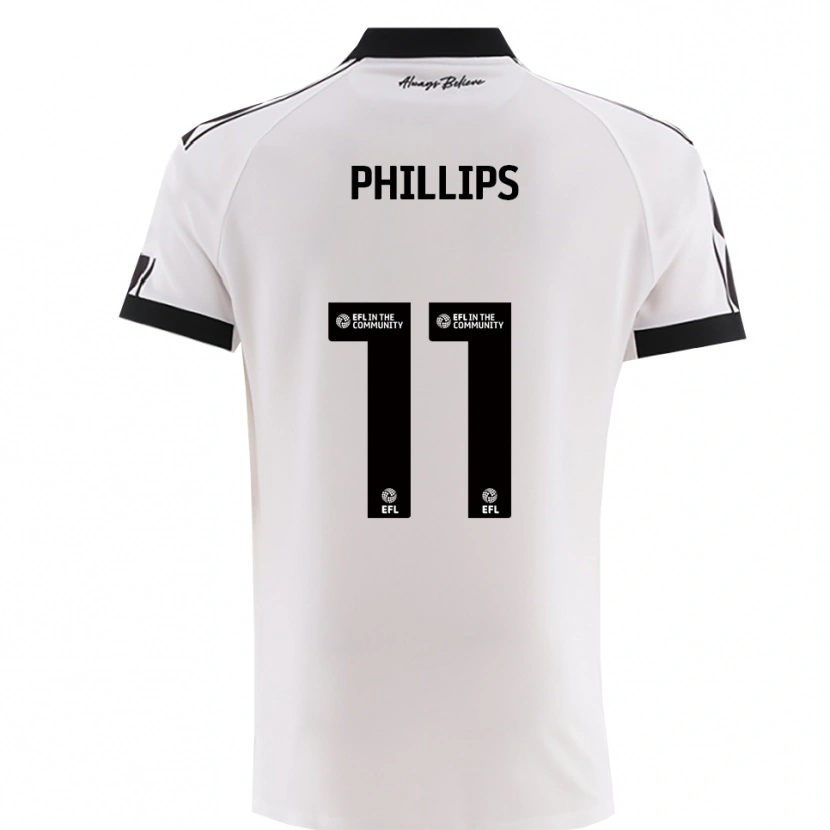 Danxen Dames Billy Phillips #11 Wit Zwart Uitshirt Uittenue 2025/26 T-Shirt België