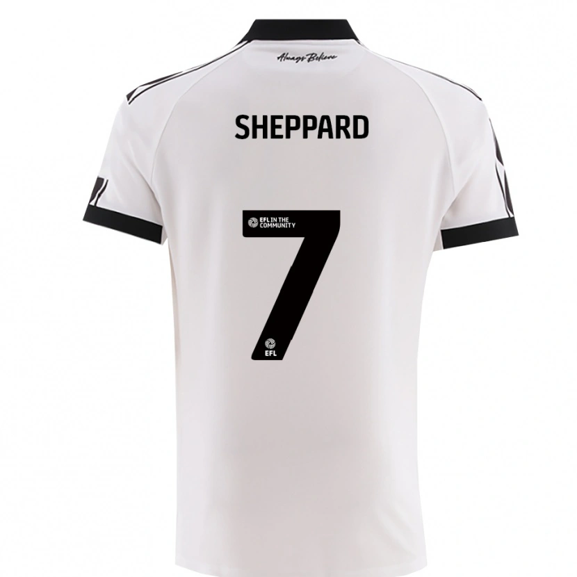 Danxen Dames Ruebin Sheppard #7 Wit Zwart Uitshirt Uittenue 2025/26 T-Shirt België