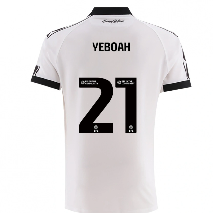 Danxen Dames Ephraim Yeboah #21 Wit Zwart Uitshirt Uittenue 2025/26 T-Shirt België