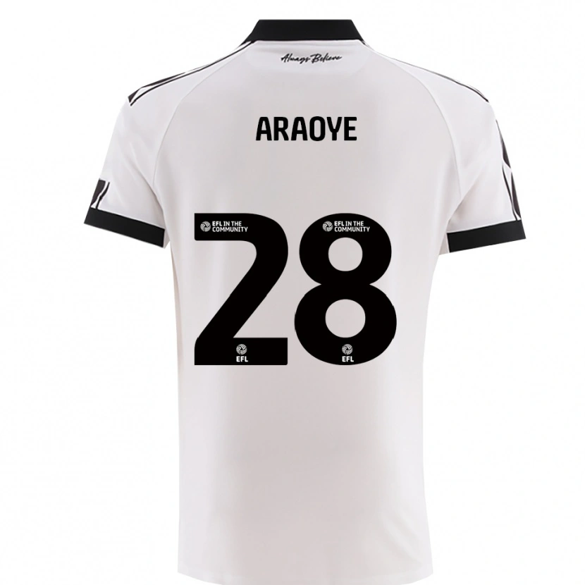 Danxen Dames Raphael Araoye #28 Wit Zwart Uitshirt Uittenue 2025/26 T-Shirt België