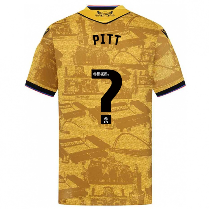 Danxen Dames Theo Pitt #0 Goud Zwart Uitshirt Uittenue 2025/26 T-Shirt België