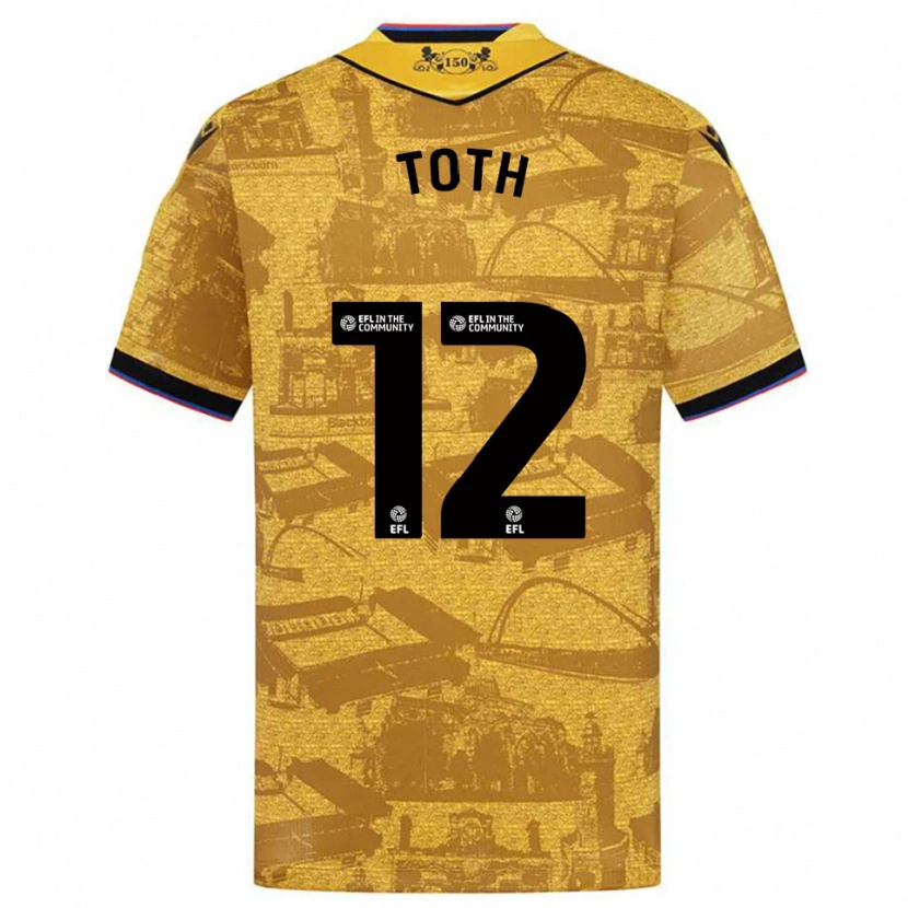 Danxen Dames Balázs Tóth #12 Goud Zwart Uitshirt Uittenue 2025/26 T-Shirt België