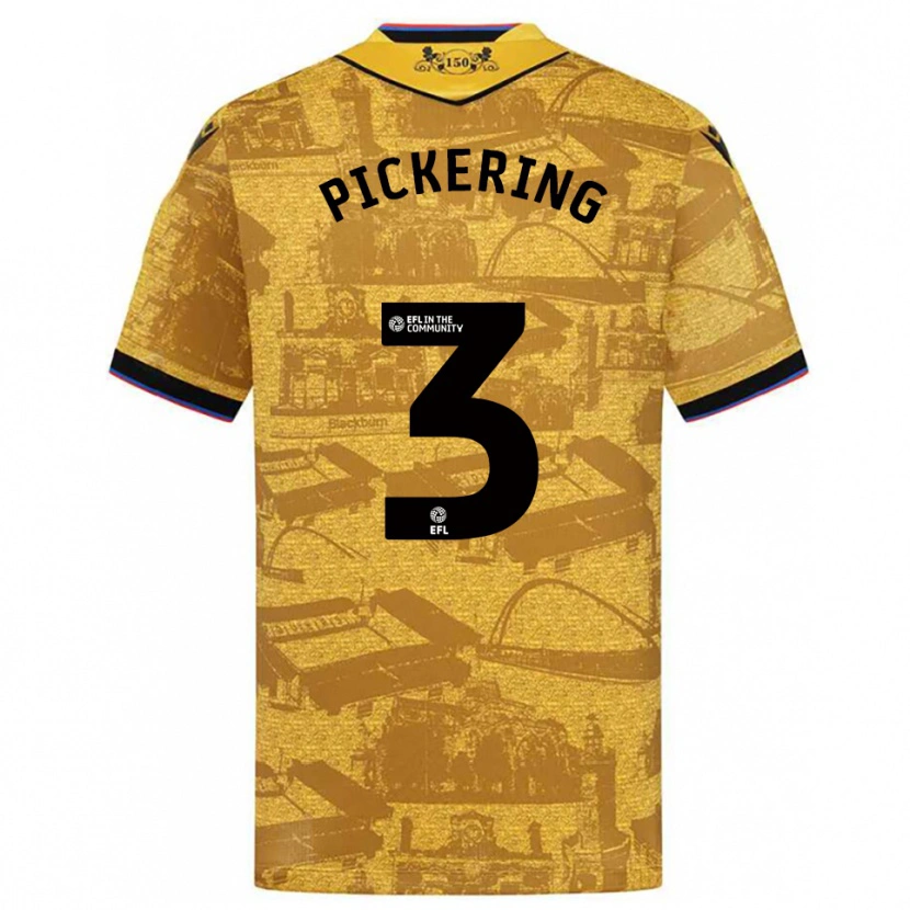 Danxen Dames Harry Pickering #3 Goud Zwart Uitshirt Uittenue 2025/26 T-Shirt België