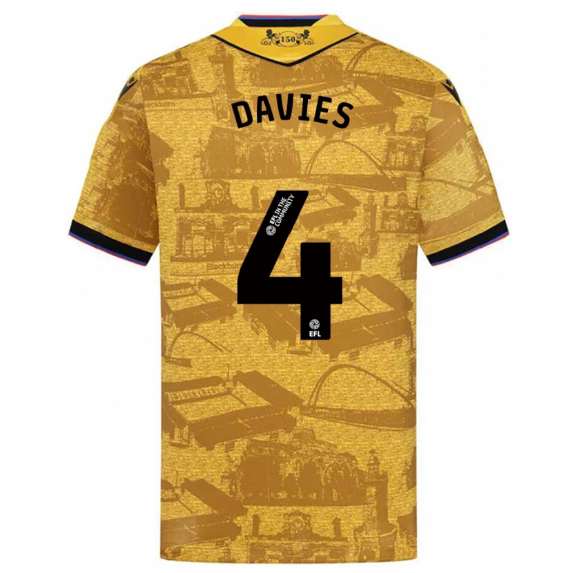Danxen Dames Max Davies #4 Goud Zwart Uitshirt Uittenue 2025/26 T-Shirt België