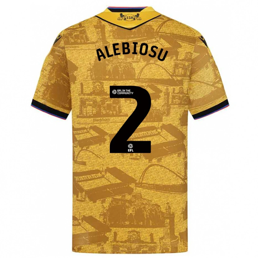 Danxen Dames Ryan Alebiosu #2 Goud Zwart Uitshirt Uittenue 2025/26 T-Shirt België