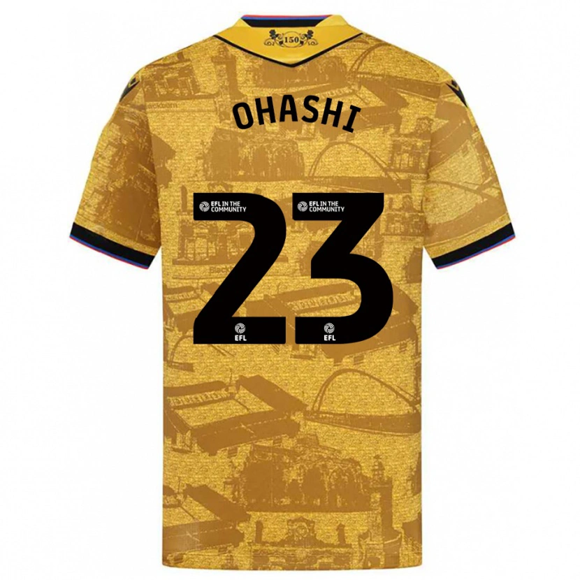 Danxen Dames Yuki Ohashi #23 Goud Zwart Uitshirt Uittenue 2025/26 T-Shirt België