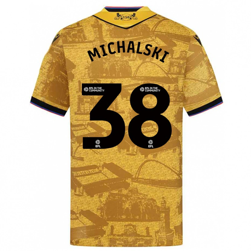 Danxen Dames Nicholas Michalski #38 Goud Zwart Uitshirt Uittenue 2025/26 T-Shirt België
