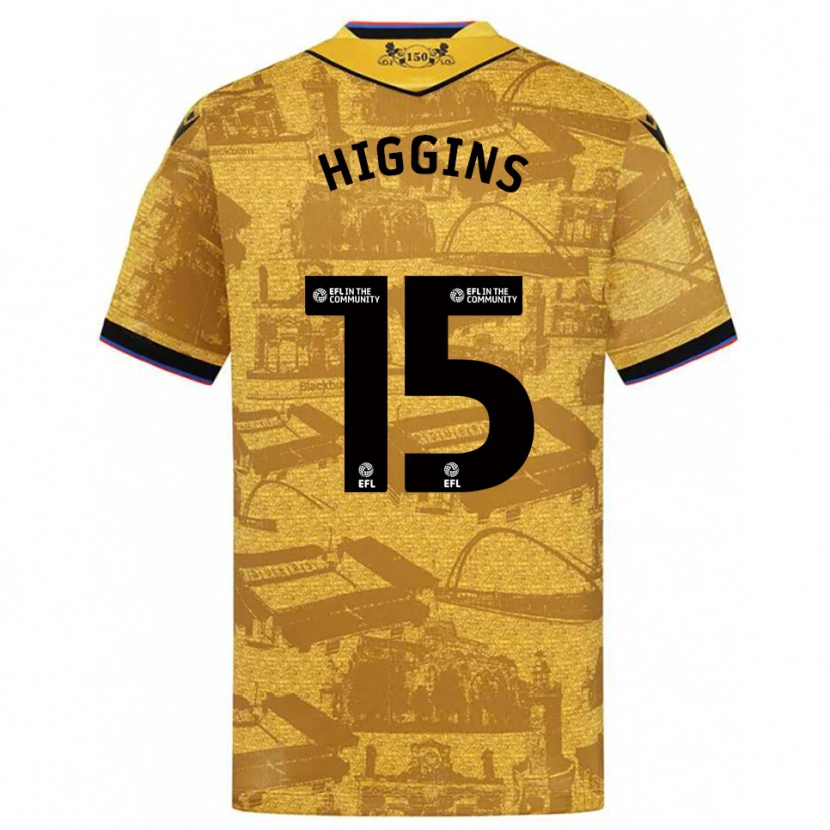 Danxen Dames Harvey Higgins #15 Goud Zwart Uitshirt Uittenue 2025/26 T-Shirt België