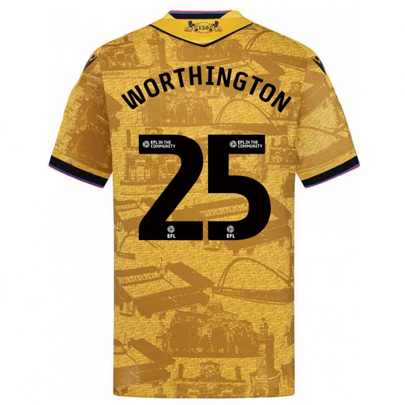 Danxen Dames Nicola Worthington #25 Goud Zwart Uitshirt Uittenue 2025/26 T-Shirt België