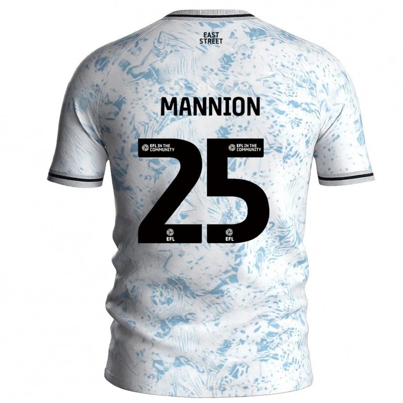 Danxen Dames Will Mannion #25 Wit Hemelsblauw Uitshirt Uittenue 2025/26 T-Shirt België