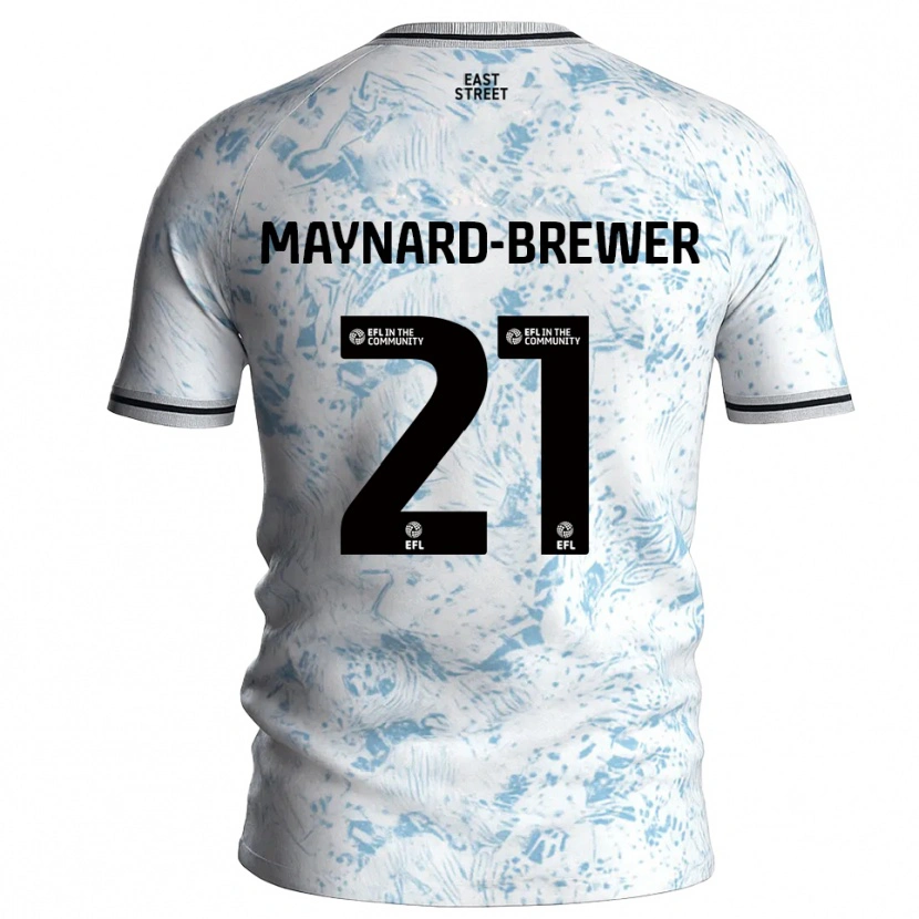 Danxen Dames Ashley Maynard-Brewer #21 Wit Hemelsblauw Uitshirt Uittenue 2025/26 T-Shirt België