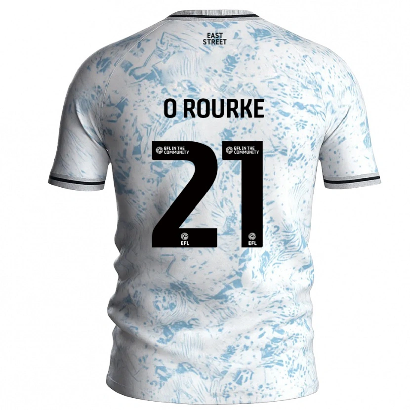 Danxen Dames Sophie O'rourke #21 Wit Hemelsblauw Uitshirt Uittenue 2025/26 T-Shirt België