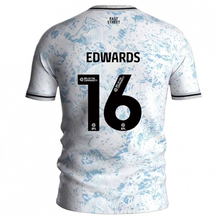 Danxen Dames Josh Edwards #16 Wit Hemelsblauw Uitshirt Uittenue 2025/26 T-Shirt België
