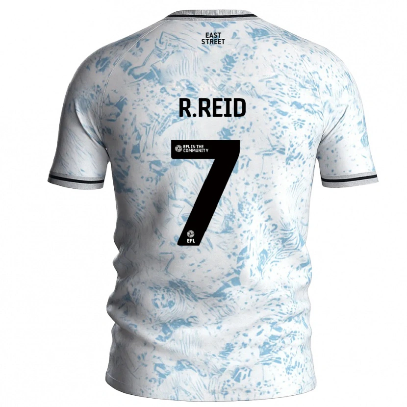 Danxen Dames Reuben Reid #7 Wit Hemelsblauw Uitshirt Uittenue 2025/26 T-Shirt België