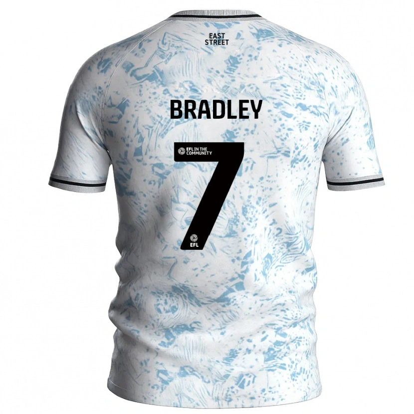 Danxen Dames Katie Bradley #7 Wit Hemelsblauw Uitshirt Uittenue 2025/26 T-Shirt België