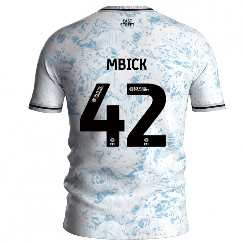Danxen Dames Micah Mbick #42 Wit Hemelsblauw Uitshirt Uittenue 2025/26 T-Shirt België
