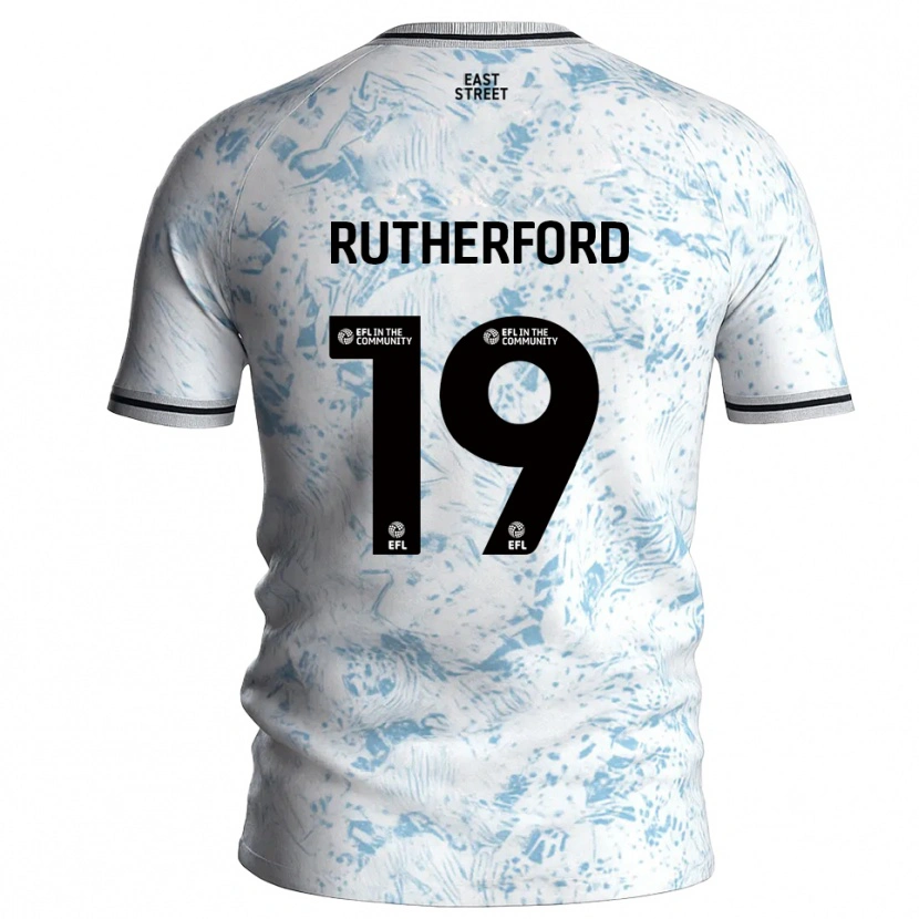 Danxen Dames Ella Rutherford #19 Wit Hemelsblauw Uitshirt Uittenue 2025/26 T-Shirt België