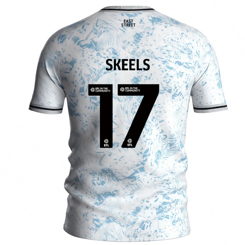 Danxen Dames Kiera Skeels #17 Wit Hemelsblauw Uitshirt Uittenue 2025/26 T-Shirt België