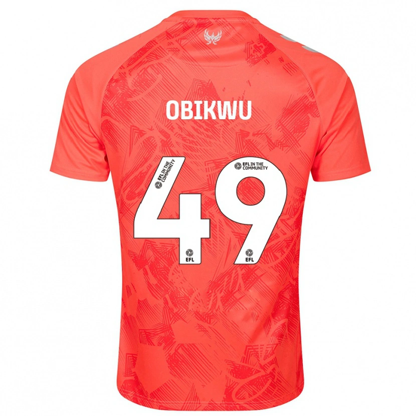 Danxen Dames Justin Obikwu #49 Oranje Wit Uitshirt Uittenue 2025/26 T-Shirt België