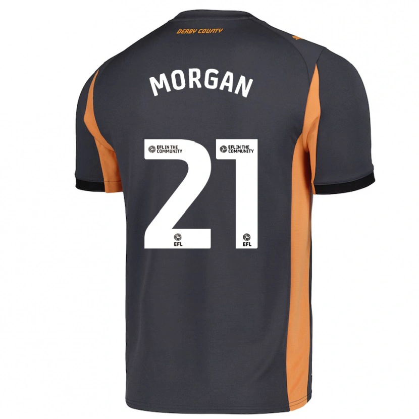 Danxen Dames Sarah Morgan #21 Grijs Oranje Zwart Uitshirt Uittenue 2025/26 T-Shirt België