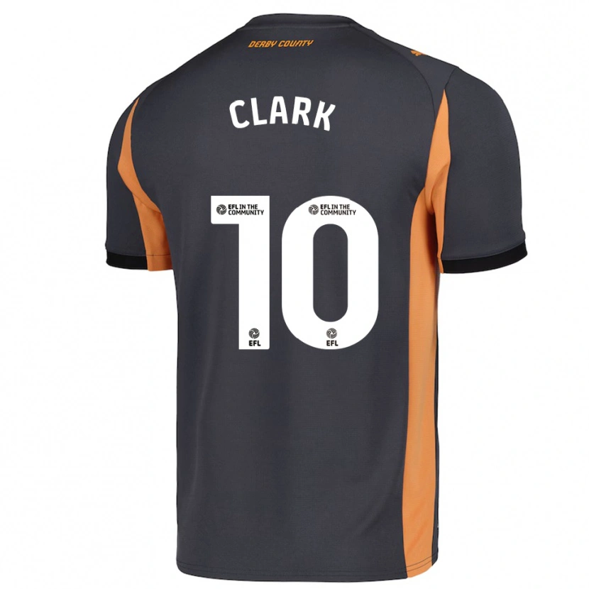 Danxen Dames Bobby Clark #10 Grijs Oranje Zwart Uitshirt Uittenue 2025/26 T-Shirt België