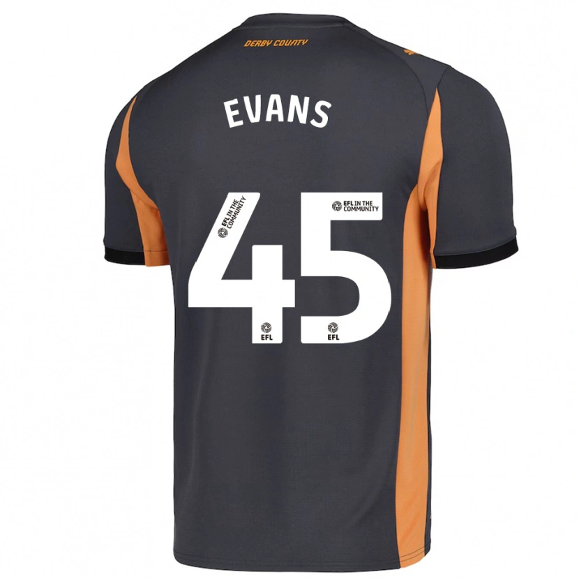 Danxen Dames Harry Evans #45 Grijs Oranje Zwart Uitshirt Uittenue 2025/26 T-Shirt België