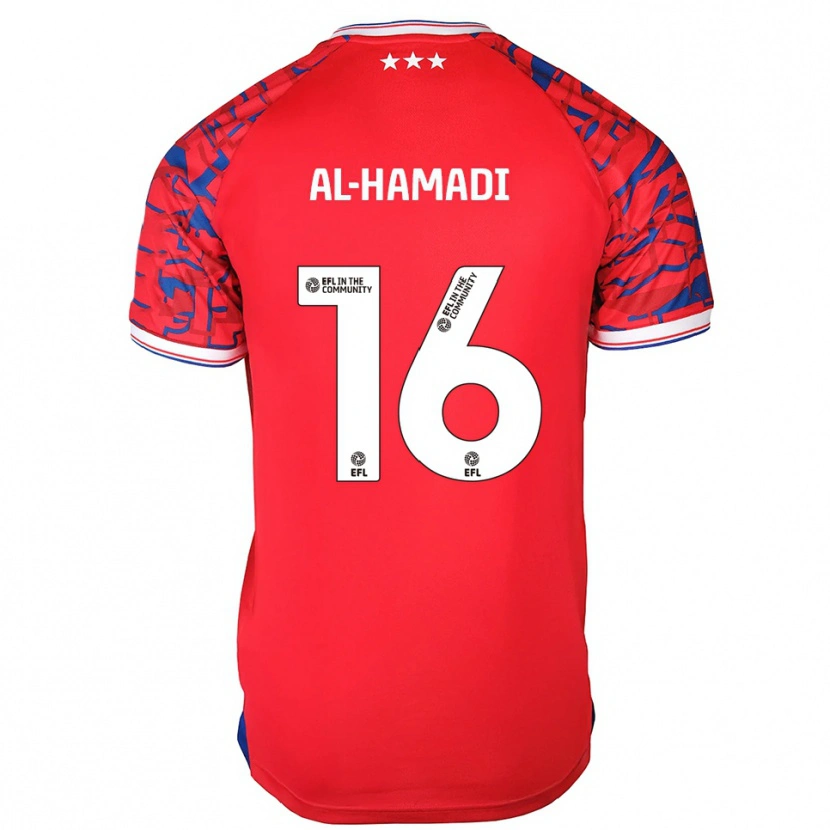 Danxen Dames Ali Al-Hamadi #16 Rood Blauw Uitshirt Uittenue 2025/26 T-Shirt België