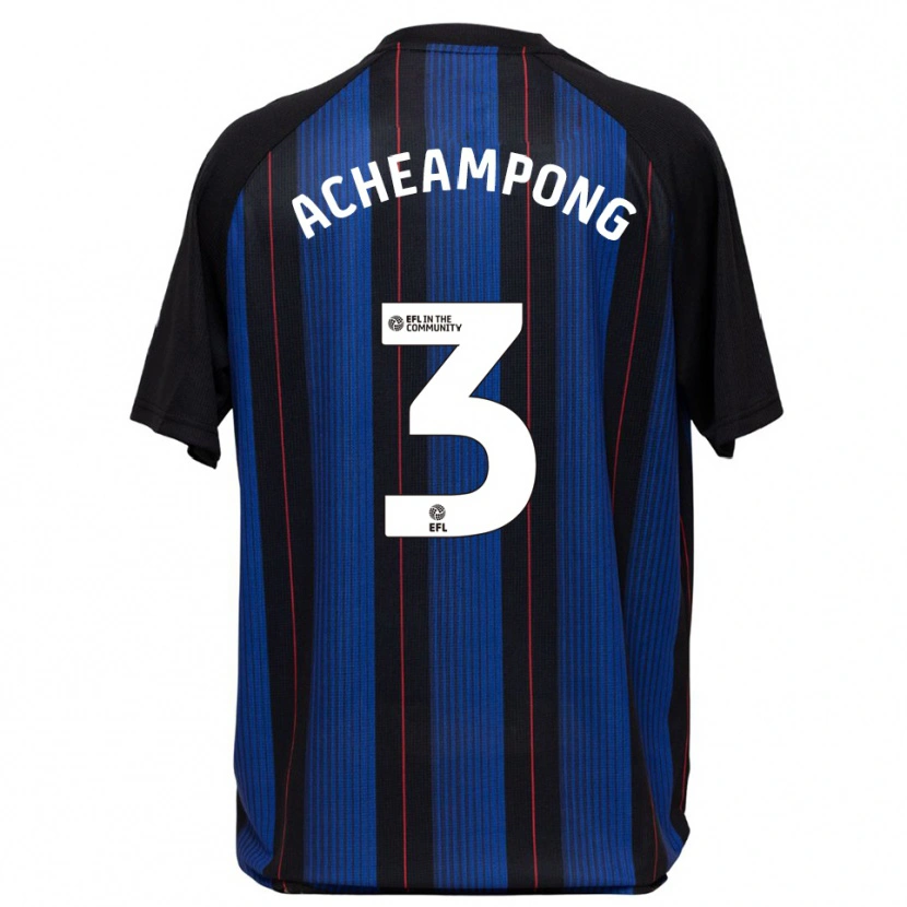 Danxen Dames Prince Acheampong #3 Blauw Zwart Uitshirt Uittenue 2025/26 T-Shirt België